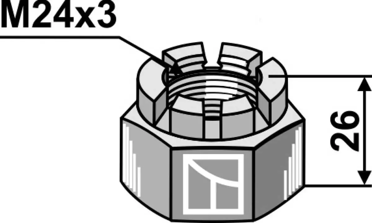 Kronenmutter M24x3